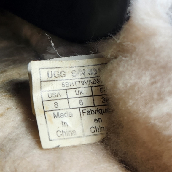 UGG Australia Womens Fur Slippers sz 8 - Picture 12 of 13